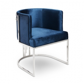 Theo chair: Blue velvet 